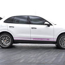 Twee Pinstripe PORSCHE zijdeur vinyl decal sticker voor Porsche Cayenne_3