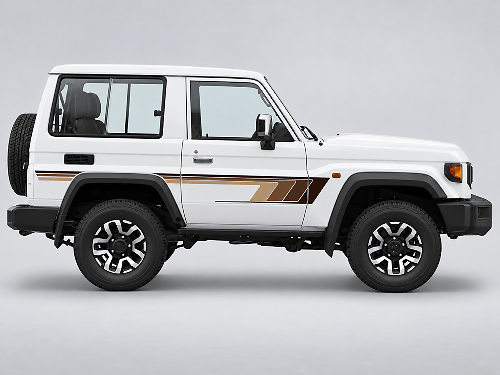 Gradient Zijkatten Vinyl Decal Kit voor Toyota Land Cruiser FJ70 Korte Wielbasis