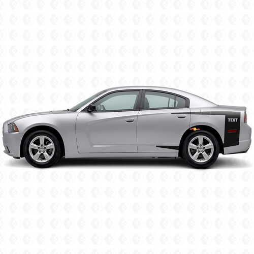 Aangepaste tekst accentstrepen bedzijde vinyl decal sticker voor Dodge Charger 2011-2014_1