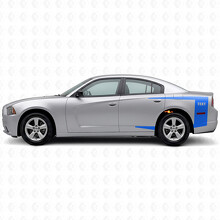 Aangepaste tekst accentstrepen bedzijde vinyl decal sticker voor Dodge Charger 2011-2014_2