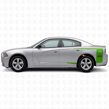 Aangepaste tekst accentstrepen bedzijde vinyl decal sticker voor Dodge Charger 2011-2014_3