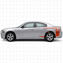 Strepen met Aangepaste Tekst Bedzijde Vinyl Decal Sticker voor Dodge Charger 2011-2014_4