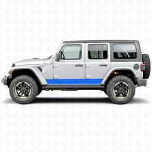 Rechte Strepen Zij Vinyl Decal Sticker voor Jeep Wrangler 2018-2027_3