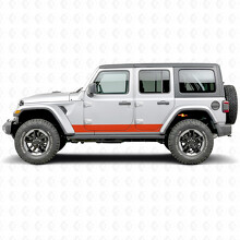 Rechte Strepen Zij Vinyl Decal Sticker voor Jeep Wrangler 2018-2027_5