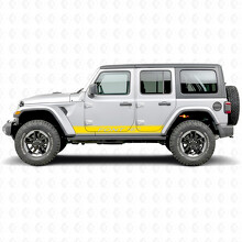 Aangepaste Tekstromen Strepen Zij Vinyl Decal Sticker voor Jeep Wrangler 2018-2027_6