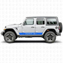 Aangepaste Rechte Strepen Zijkant Vinyl Decal Sticker voor Jeep Wrangler 2018-2027_3