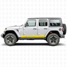 Sport Lettering Outline Strepen Zij Vinyl Decal Sticker voor Jeep Wrangler 2018-2027_6