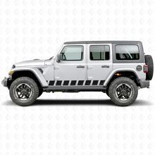 Blockstijl Strepen Zij Vinyl Decal Sticker voor Jeep Wrangler 2018-2027_2