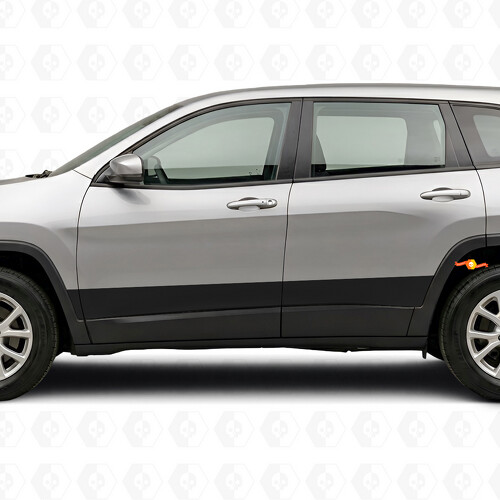 Rechte Strepen Zij Vinyl Decal Sticker voor Jeep Cherokee 2014-2023