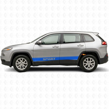 Sportlettering omlijning strepen zij vinyl decal sticker voor Jeep Cherokee 2014-2023_3