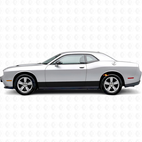 Rechte Strepen Rockerpanel Vinyl Decal Sticker voor Dodge Challenger