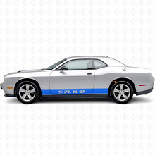 5.7L H/O Omlijnde Strepen Rocker Panel Vinyl Decal Sticker voor Dodge Challenger_2