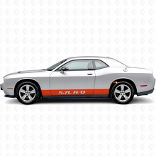 5.7L H/O rechte strepen Rocker Panel vinyl decal sticker voor Dodge Challenger_5
