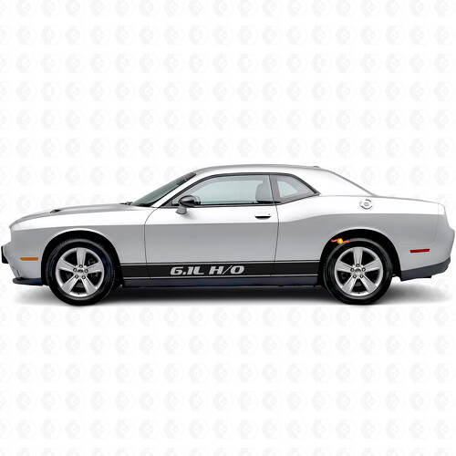 6,1L H/O Omlijning Strepen Rocker Panel Vinyl Decal Sticker voor Dodge Challenger