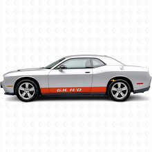 6.1L H/O rechte strepen dorpel vinyl decal sticker voor Dodge Challenger_4
