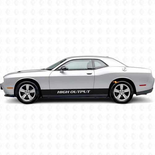 Hoge Output Rechte Strepen Zijvinyl Decal Sticker voor Dodge Challenger