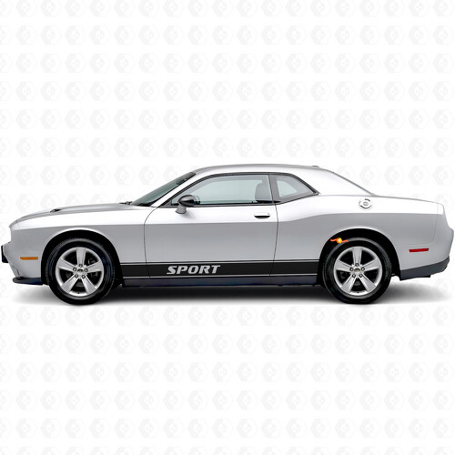 Sport Outline Strepen Zij Vinyl Decal Sticker voor Dodge Challenger_1