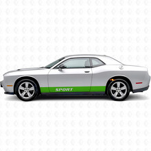 Sport rechte strepen zijkant vinyl decal sticker voor Dodge Challenger_3