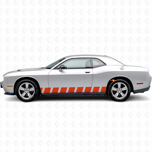 Blockstijl Strepen Zij Vinyl Decal Sticker voor Dodge Challenger_4