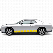 Blockstijl Strepen Zij Vinyl Decal Sticker voor Dodge Challenger_5