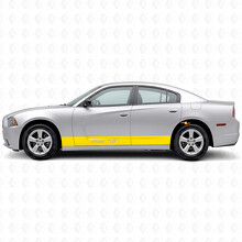 Rechte strepen & aangepaste tekst zijvinylsticker voor Dodge Charger 2011-2014_5