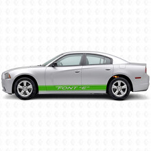 Aangepaste Omlijnde Strepen Zijvinyl Decal Sticker voor Dodge Charger 2011-2014_3
