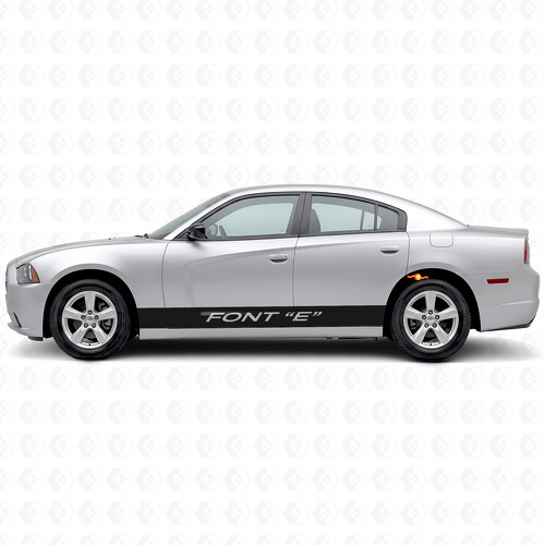 Aangepaste rechte strepen zijkant vinyl decal sticker voor Dodge Charger 2011-2014