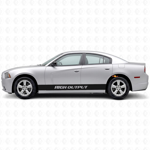 High Output rechte strepen zijvinylsticker voor Dodge Charger 2011-2014