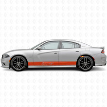 Outline Strepen & Aangepaste Tekst Zijde Vinyl Decal Sticker voor Dodge Charger 2015-2026_4