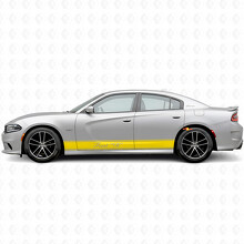 Outline Strepen & Aangepaste Tekst Zijde Vinyl Decal Sticker voor Dodge Charger 2015-2026_5