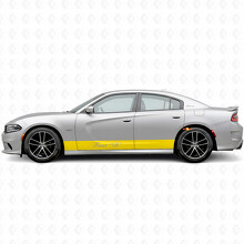 Rechte Strepen & Aangepaste Tekst Zijvinylsticker voor Dodge Charger 2015-2026_5