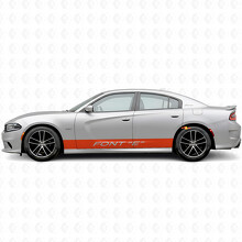 Aangepaste rechte strepen zijvinylsticker voor Dodge Charger 2015-2026_4