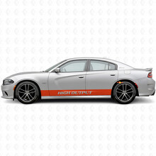 High Output rechte strepen zijvinylsticker voor Dodge Charger 2015-2026_4