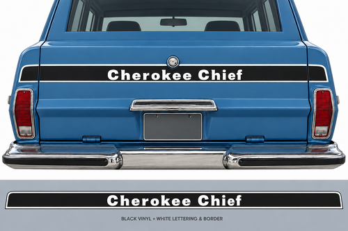 Cherokee Chief Achterklepstrip Vinyl Sticker Kit voor Jeep Cherokee 1978
