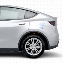 Oplaadrobot Zijvinyl Sticker voor Tesla Model Y_2