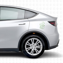 Oplaadrobot Zijvinyl Sticker voor Tesla Model Y_3