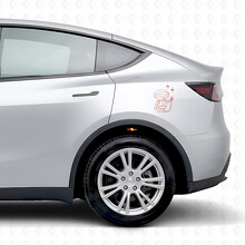 Oplaadrobot Zijvinyl Sticker voor Tesla Model Y_4