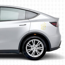 Oplaadrobot Zijvinyl Sticker voor Tesla Model Y_5