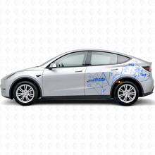Future In Motion Triangle Style Zijkant Vinyl Decal Sticker voor Tesla Model Y_2