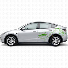 Future In Motion Triangle Style Zijkant Vinyl Decal Sticker voor Tesla Model Y_3