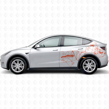 Future In Motion Triangle Style Zijkant Vinyl Decal Sticker voor Tesla Model Y_4