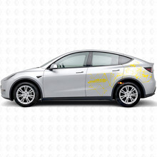 Future In Motion Triangle Style Zijkant Vinyl Decal Sticker voor Tesla Model Y_5