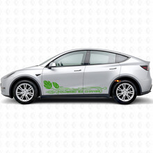 Aangedreven door Change Side Door Vinyl Decal Sticker voor Tesla Model Y_3