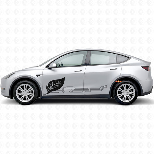 Groene Energieschakelaar Stijl Zijdeur Vinyl Decal Sticker voor Tesla Model Y