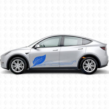 Groene Energieschakelaar Stijl Zijdeur Vinyl Decal Sticker voor Tesla Model Y_2
