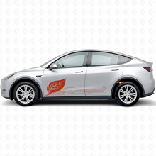 Groene Energieschakelaar Stijl Zijdeur Vinyl Decal Sticker voor Tesla Model Y_4