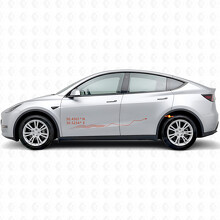 Kyiv-coördinaten & Route lijn zijdeur vinyl sticker voor Tesla Model Y_4