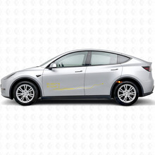 Kyiv-coördinaten & Route lijn zijdeur vinyl sticker voor Tesla Model Y_5