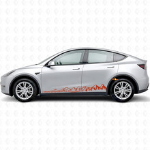 Rijd Stil Ga Ver Bergen Stijl Zij Vinyl Decal Sticker voor Tesla Model Y_2
