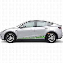 Rijd Stil Ga Ver Bergen Stijl Zij Vinyl Decal Sticker voor Tesla Model Y_3